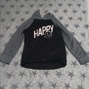 Black happy sweatshirt